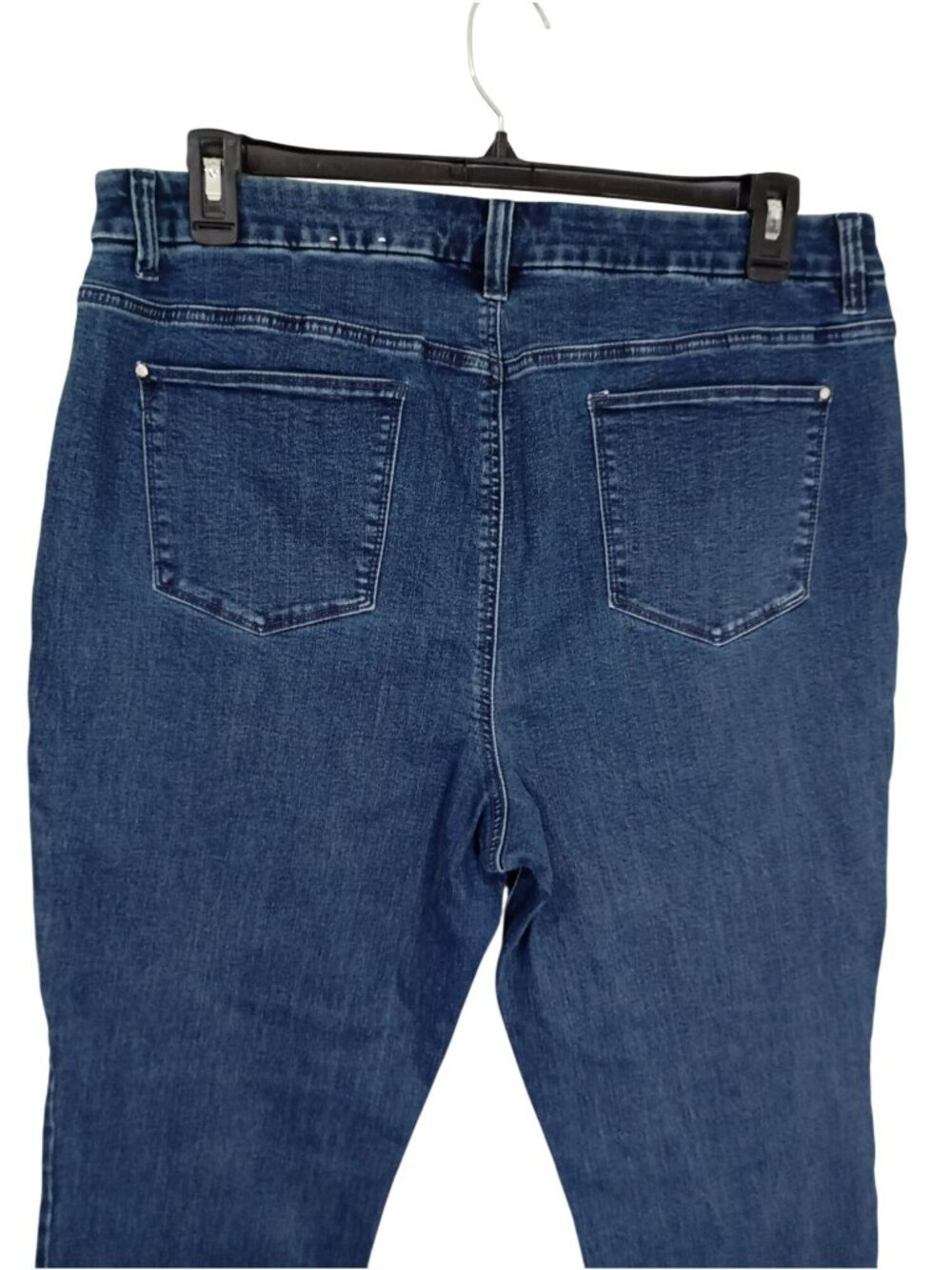 Chicos Womens Rhinestone Embellished Stretch Denim Jeans Size 3 Regular - Picture 8 of 9